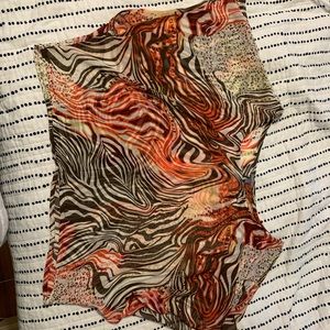 Sheer animal print flowy shirt